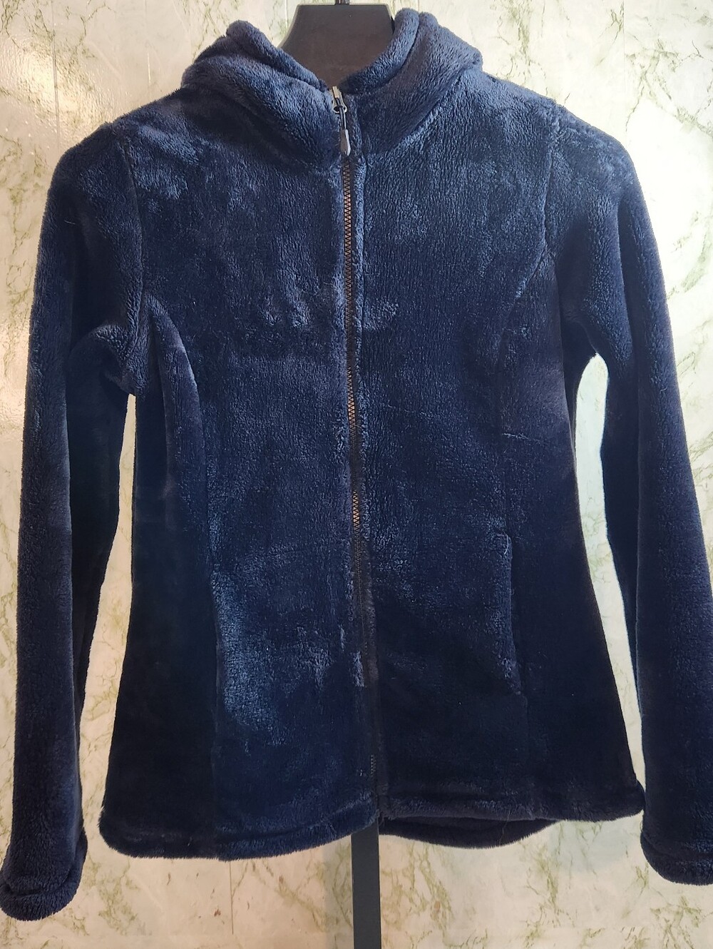 32 DEGREES HEAT Navy Plush Hooded Zip Jacket